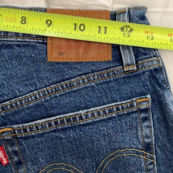 Levi's 501 Denim Cut-Off Blue Jean Shorts Womens Size 25 Button Fly - Picture 6 of 12